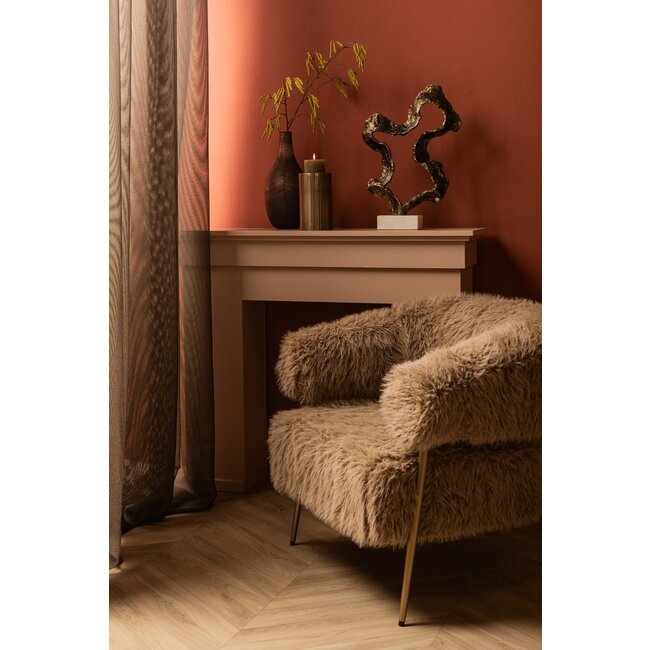 PTMD Ornament Maryan Brass aluminium op marmeren voet L