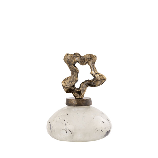 PTMD Ornament Maryan Parelvormig met aluminium deksel S