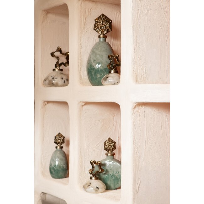 PTMD Ornament Maryan Parelvormig met aluminium deksel S