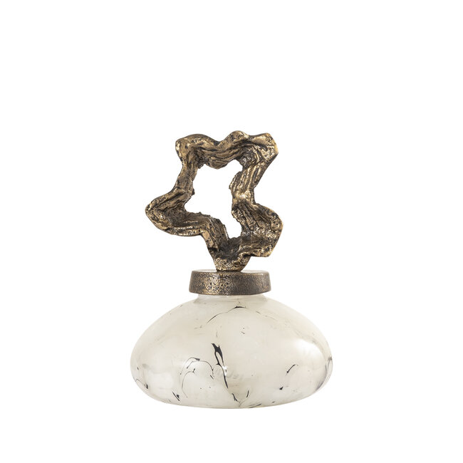 PTMD Ornament Maryan Parelvormig met aluminium deksel S