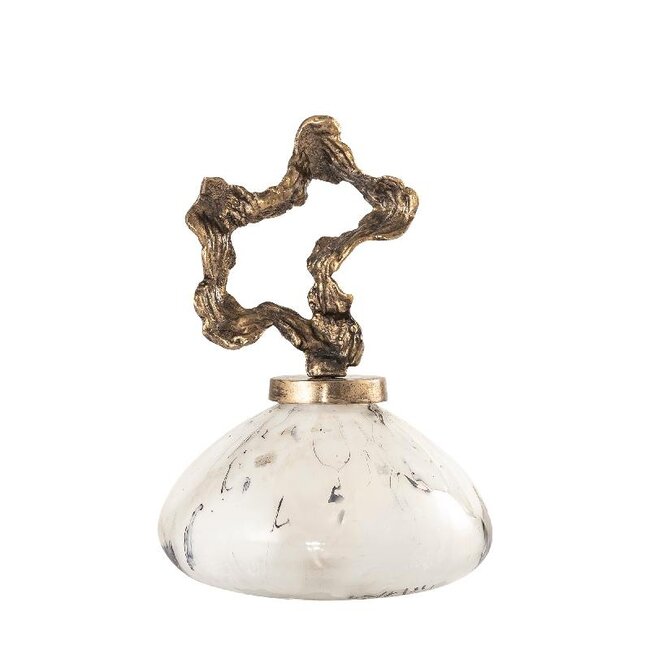 PTMD Ornament Maryan Parelvormig met aluminium deksel L