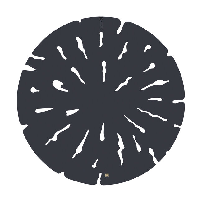 PTMD Wandornament Bonte Creme MDF Wavy rond L