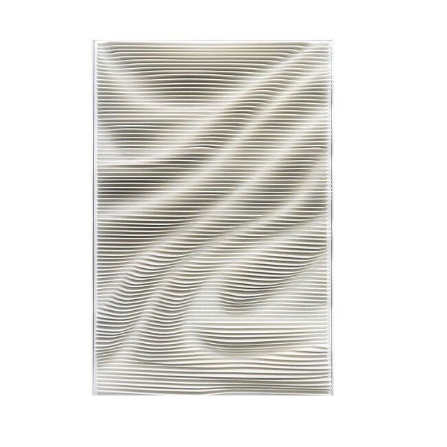 PTMD Wandpaneel Aleishia Wit rechthoekig Wavy
