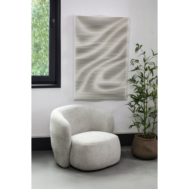 PTMD Wandpaneel Aleishia Wit rechthoekig Wavy