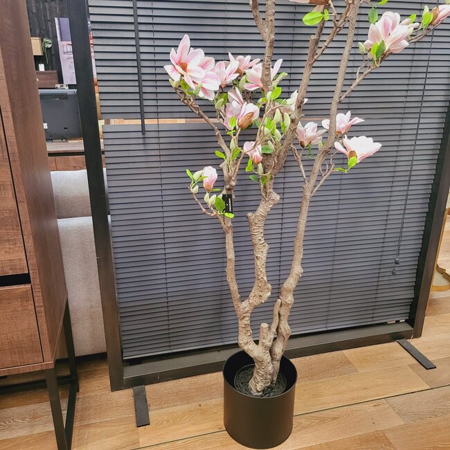 Countryfield Kunstplant Magnolia L roze / wit - 220 cm hoog