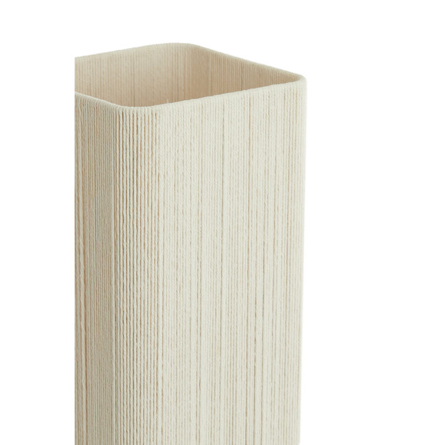 Light en Living Tafellamp 21,5X21,5X50,5 Cm WYN Mat zwart+touw creme