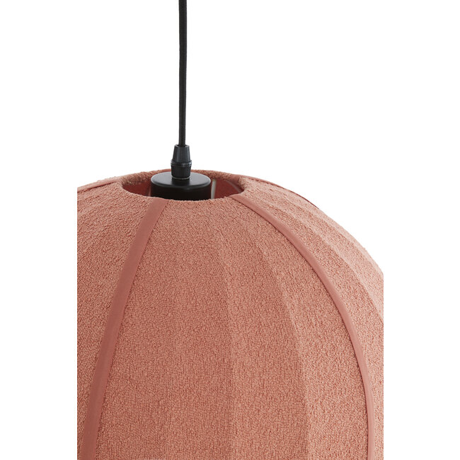 Light en Living Hanglamp Ø44x42 cm ZAGORI bouclé coral