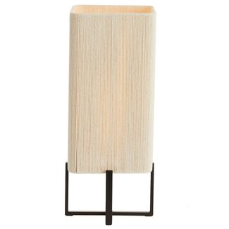Light en Living Tafellamp 21,5X21,5X50,5 Cm WYN Mat zwart+touw creme Light en Living Tafellamp 21,5X21,5X50,5 Cm WYN Mat zwart+touw creme