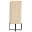 Light en Living Tafellamp 21,5X21,5X50,5 Cm WYN Mat zwart+touw creme