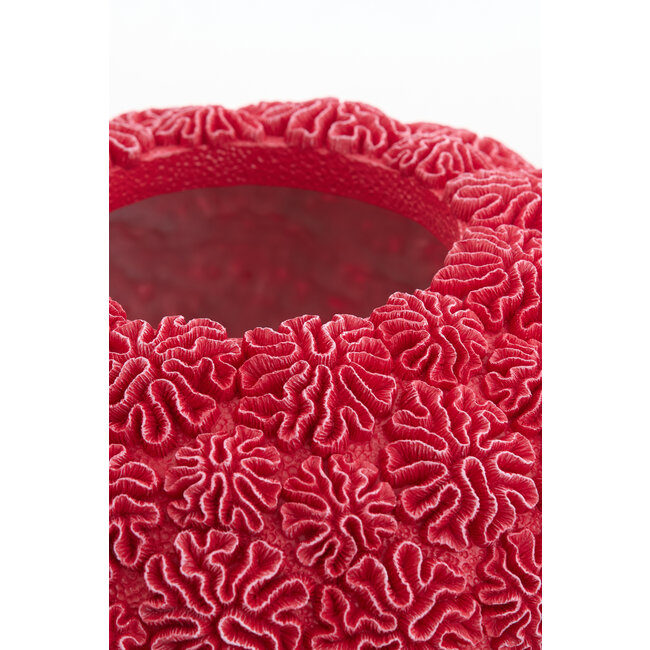 Light en Living Vaas Deco Ø37X21 Cm Coral Rood