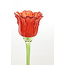 Light & Living Theelicht op voet Ø10,5x22,5 cm FLOWALY glas groen+rood
