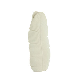 Light & Living Vaas  Deco 19x11x46,5 cm LOU keramiek mat creme