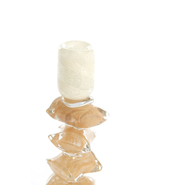 Light en Living Kandelaar Ø11,5X29,5 cm ESTINA creme+bruin