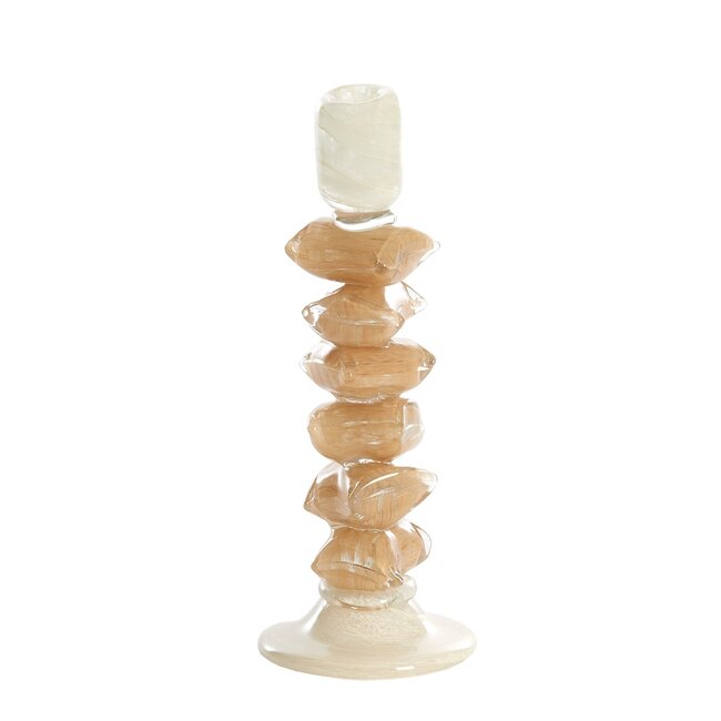 Light & Living Kandelaar Ø11,5X29,5 cm ESTINA creme+bruin