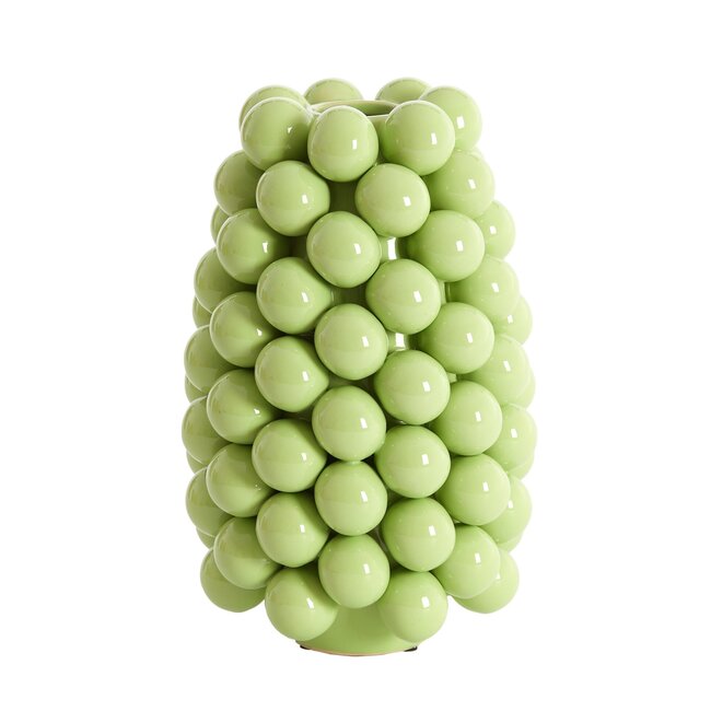 Light en Living Vaas deco Ø18X28 cm BOYANG keramiek shiny groen