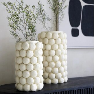 Light en Living Vaas deco Ø19X32,5 cm ZEEËGEL creme