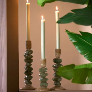 Light en Living Kandelaar Ø11,5X35 Cm ESTINA groen