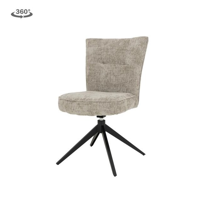 Tower Living Bardi Stoel - fabric Haga 30 beige (draaibaar)