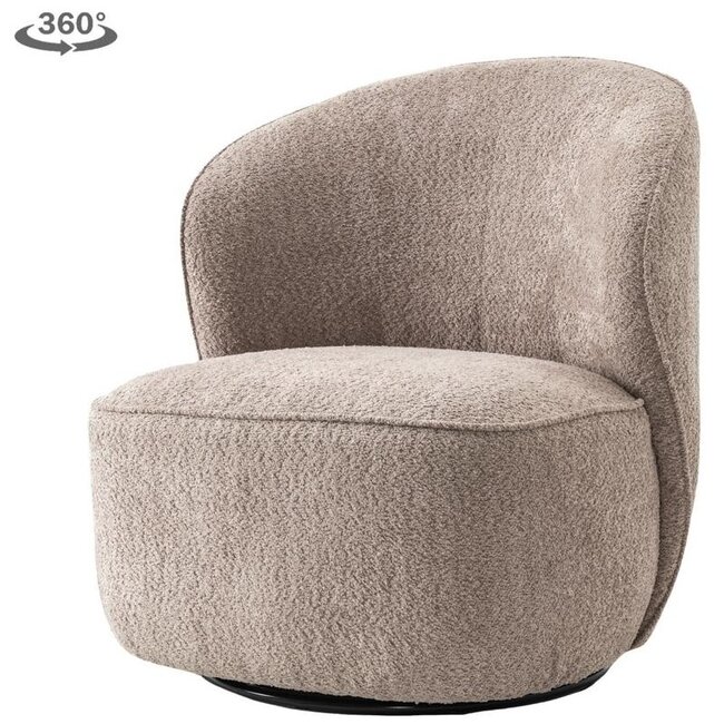 Tower Living Belvi Fauteuil - fabric AJ3019-13 Old pink (draaibaar)