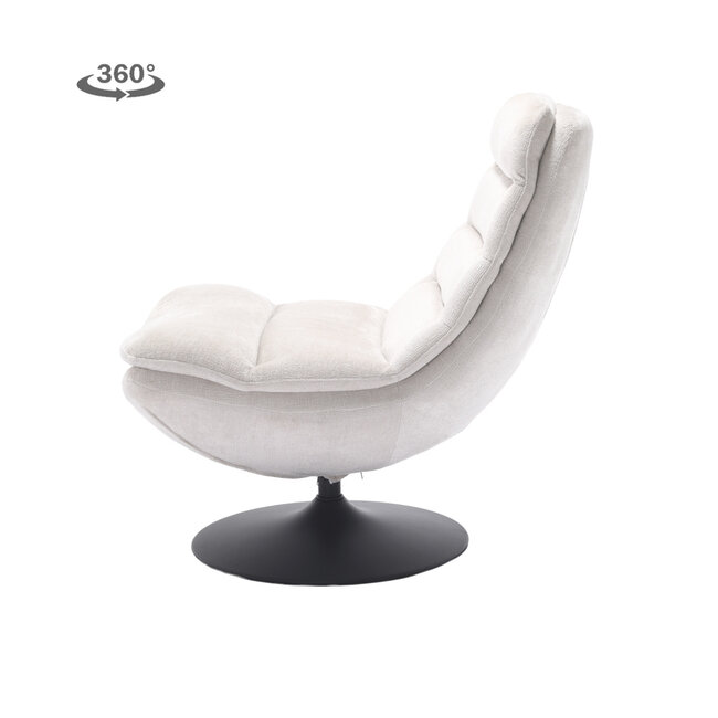 Tower Living Marano Fauteuil - Harmony 02 almond white (draaibaar)