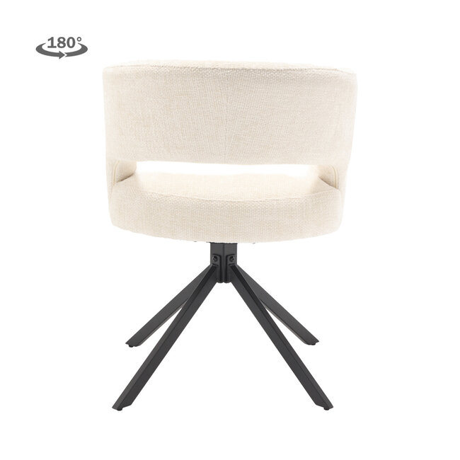 Tower Living Mura Armstoel - fabric Haga 23 pearl (draaibaar)