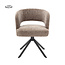 Tower Living Mura Armstoel - fabric Haga 39 cappuccino (draaibaar)