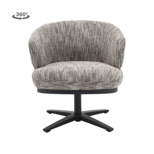 Tower Living Perca Lounge Armstoel - fabric TED 8 white-grey