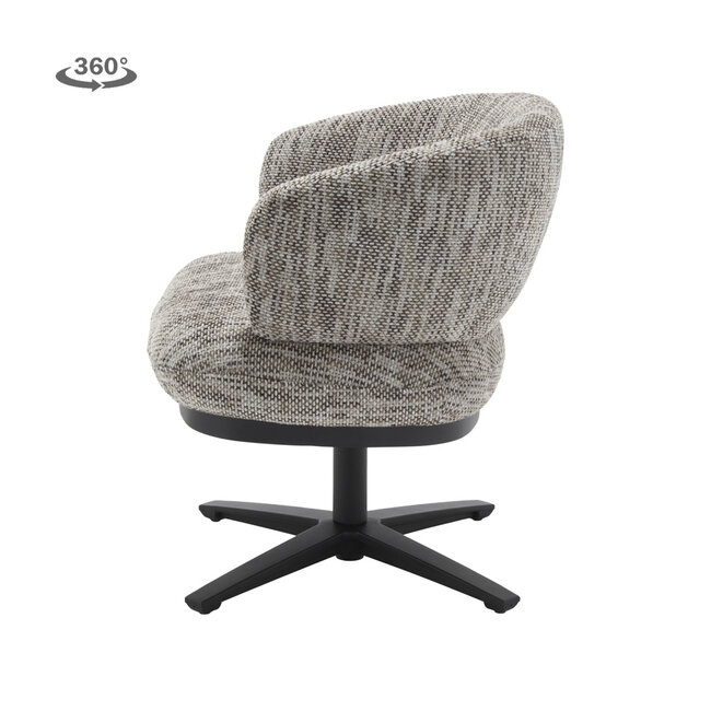 Tower Living Perca Lounge Armstoel - fabric TED 8 white-grey