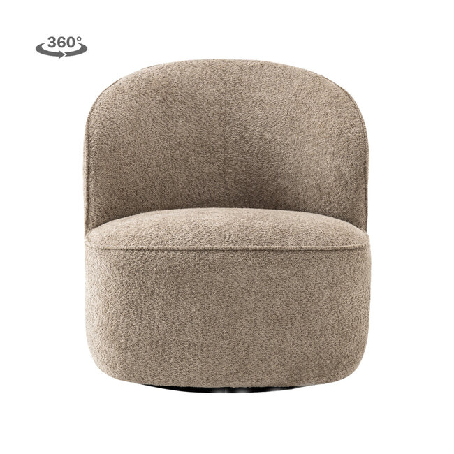 Tower Living Belvi Fauteuil - fabric AJ3019-11 Beige (draaibaar)