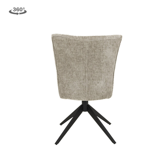 Tower Living Bardi Stoel - fabric Haga 30 beige (draaibaar)