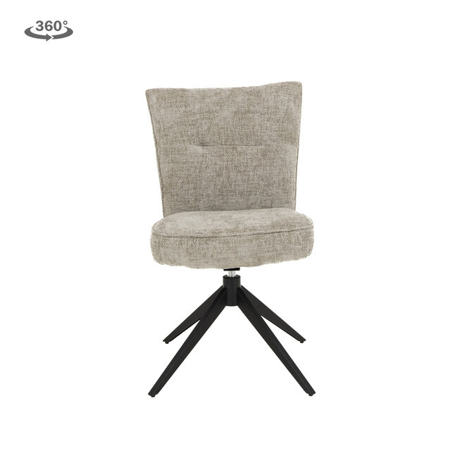 Tower Living Bardi Stoel - fabric Haga 30 beige (draaibaar)