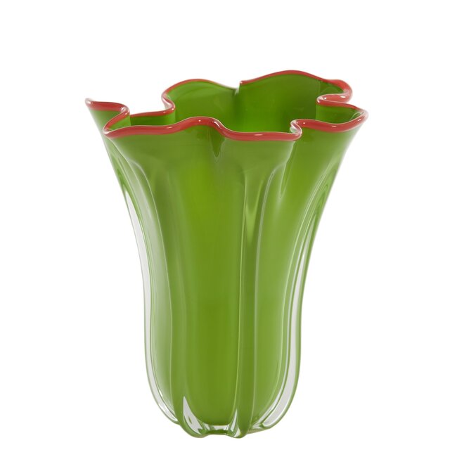 Light en Living Vaas Ø26X32 cm KAZUNO Glas groen+roze