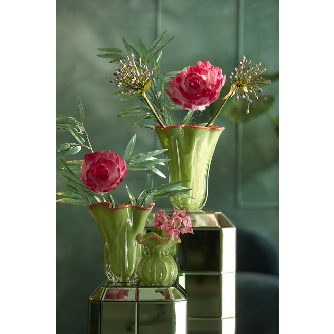 Light en Living Vaas Ø26X32 cm KAZUNO Glas groen+roze