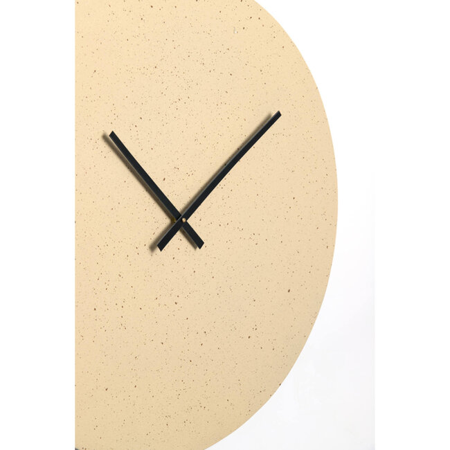 Light en Living Klok Ø59 cm LICOLA mat zand+licht bruin gespikkeld