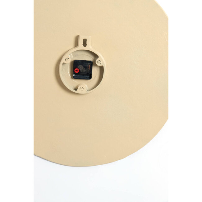 Light en Living Klok Ø59 cm LICOLA mat zand+licht bruin gespikkeld