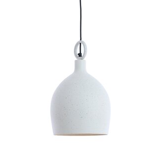 Light & Living Hanglamp Ø24X39 cm ROSERO wit+lichtgrijs gespikkeld