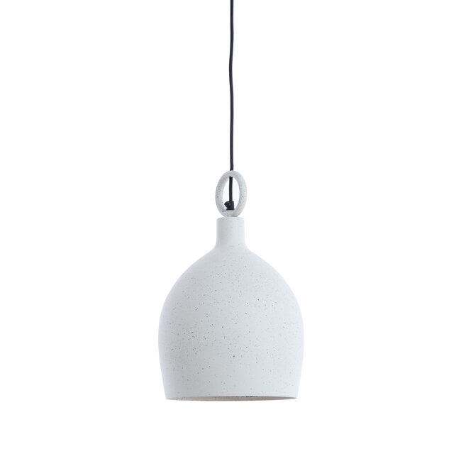 Light en Living Hanglamp Ø24X39 cm ROSERO wit+lichtgrijs gespikkeld