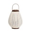 Light & Living Windlicht Ø32x40 cm Dazio Linen Natural+donkerbruin hout