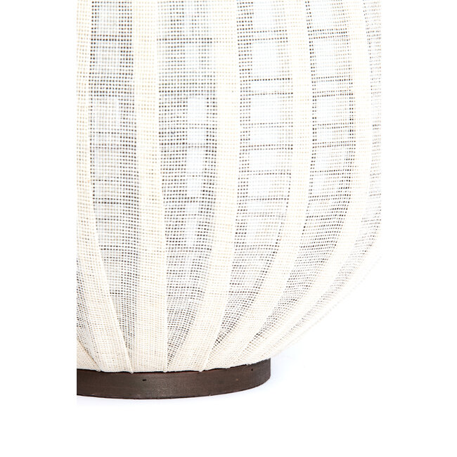 Light en Living Windlicht Ø32x40 cm Dazio Linen Natural+donkerbruin hout