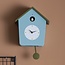 Karlsson Wandklok Cuckoo licht misty blauw met army groen