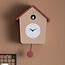 Karlsson Wandklok Cuckoo zacht bruin met rood