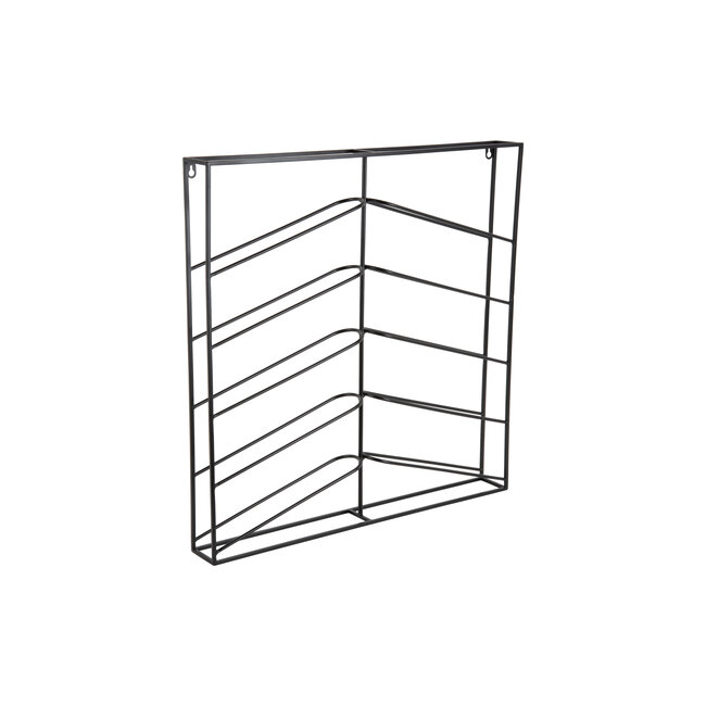 Present Time Wijnrek Cuadro metaal mat zwart