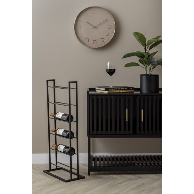 Present Time Wijnrek Single Floor metaal mat zwart