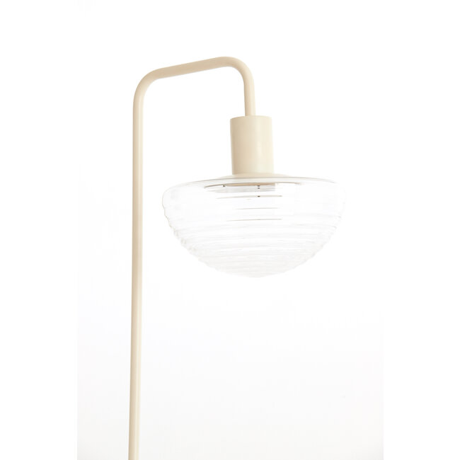 Light en Living Tafellamp 30x20x61 cm BAYLIE mat creme+helder glas