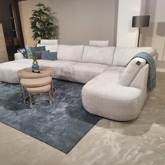 WoonMax Set van 3 salontafels Hugo met stalen onderstel