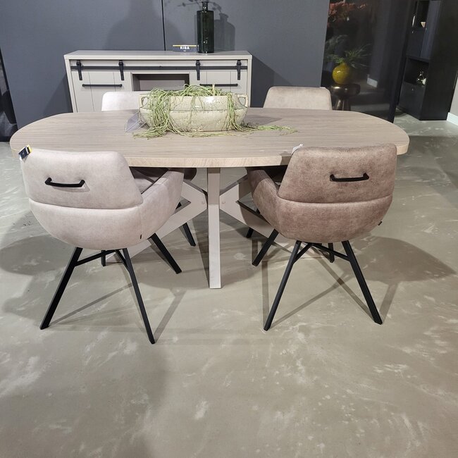 WoonMax Eettafel Deens ovaal Costa - 8 afmetingen - Diverse kleuren