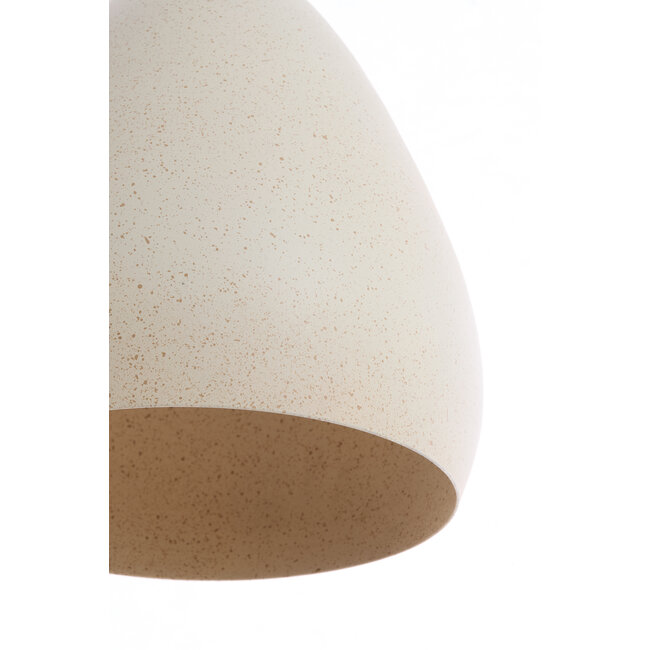 Light en Living Hanglamp Ø24X37 cm RISARI zand+lichtbruin gespikkeld