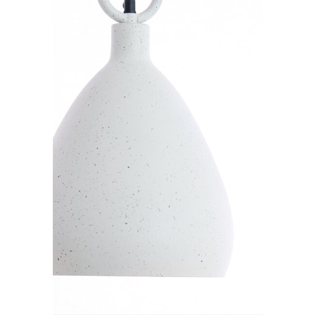 Light en Living Hanglamp Ø24X37 cm RISARI wit+grijs gespikkeld