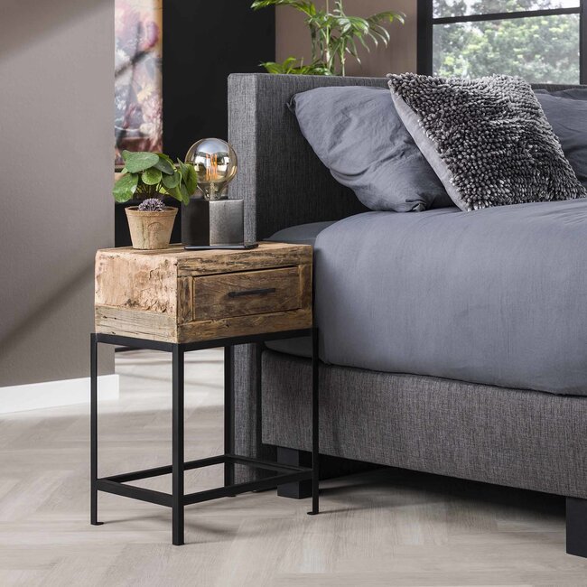 WoonStijl Nachtkastje lodge met 1 lade