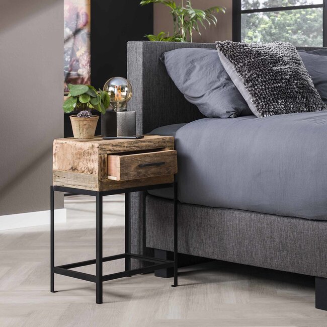 WoonStijl Nachtkastje lodge met 1 lade